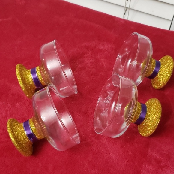 Gold and purple glass set - Picture 5 of 8